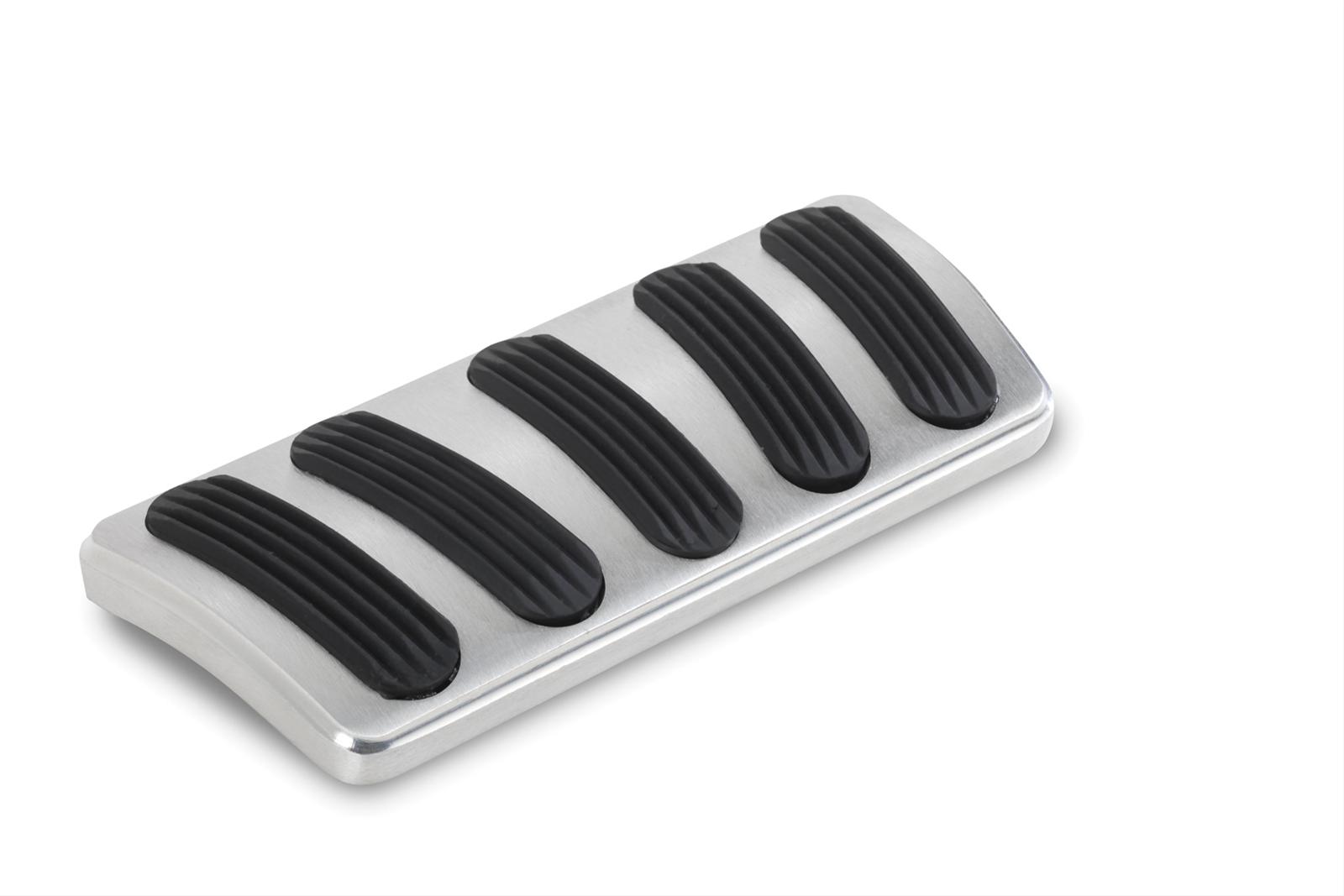 Lokar Pedal Pads for 1964-1972 CHEVELLE, 1964-1967 MALIBU - BAG-6135 Pad, Brake, Billet Aluminum, Brushed, Rubber Insert, Automatic, Chevy, Each