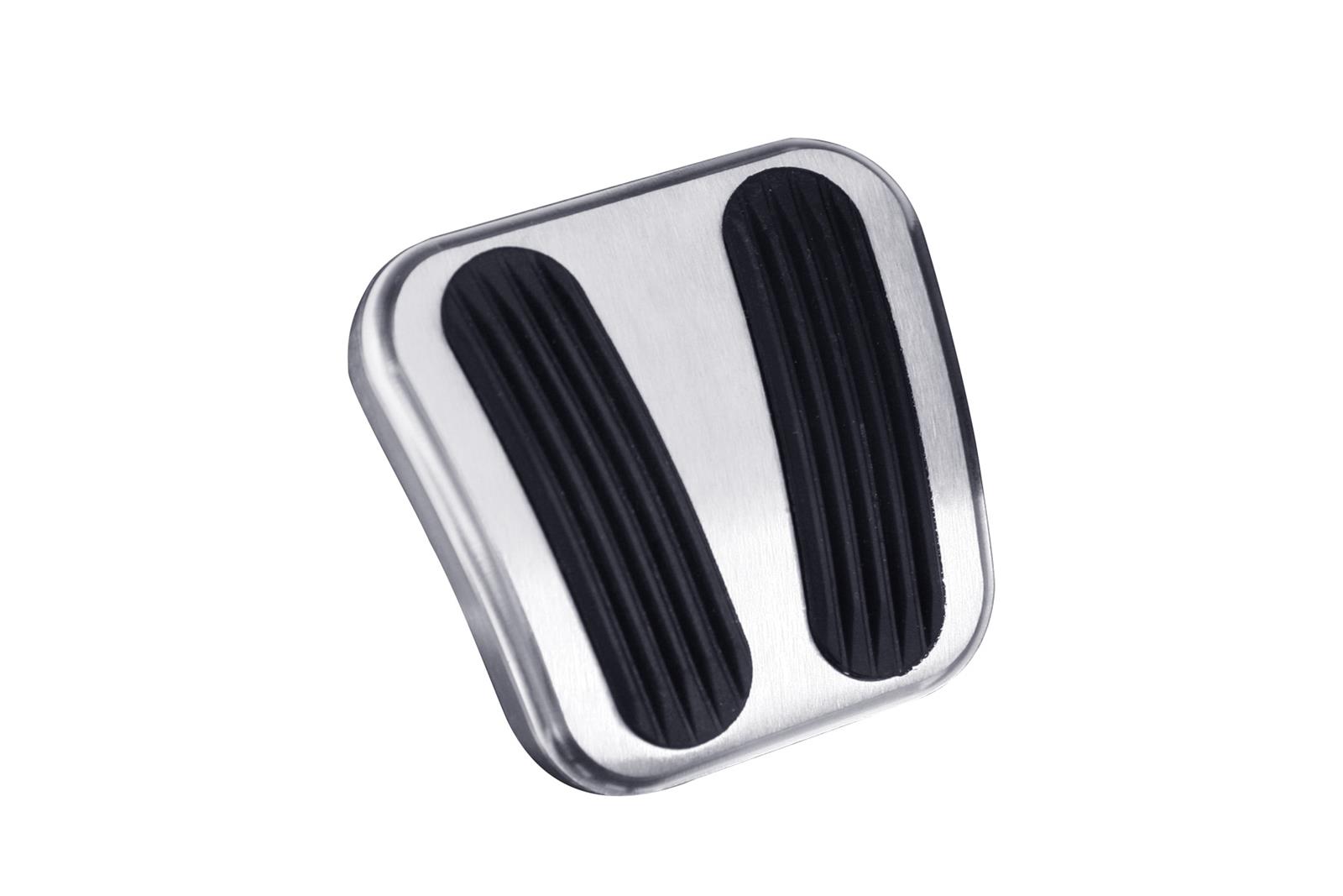 Lokar Pedal Pads for 1967-1972 C10 PICKUP, C15/C1500 PICKUP - BAG-6169 Pad, Emergency Brake, Brushed Aluminum/Rubber, Chevy, Each