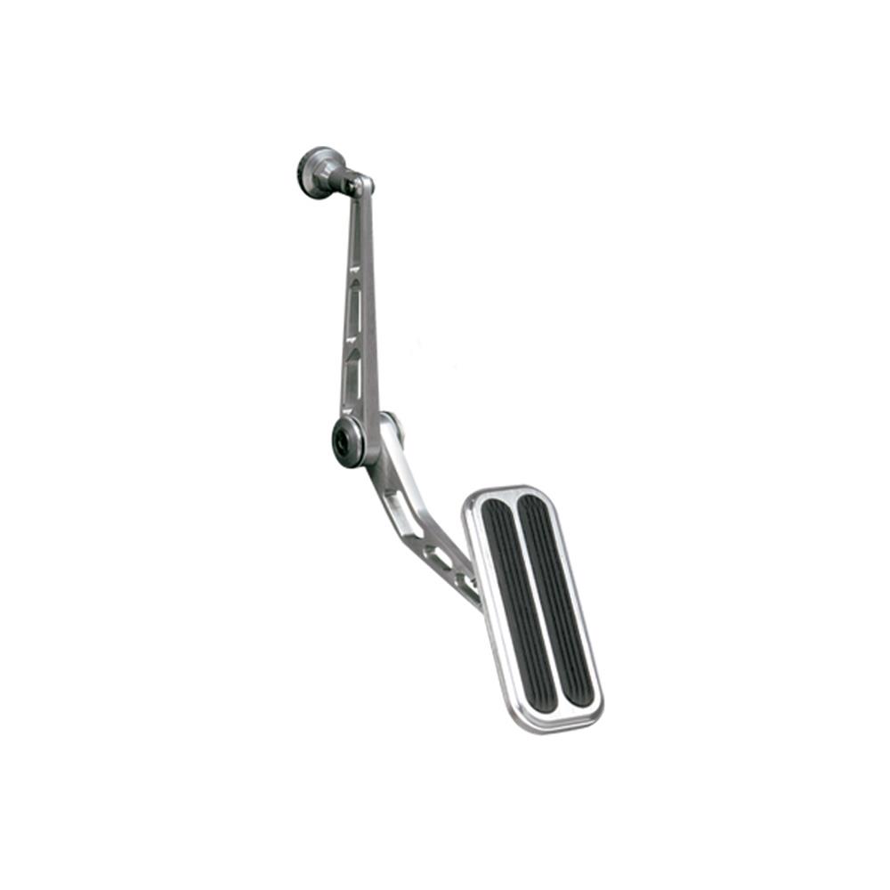 Lokar Billet Gas Pedal Assemblies BAG-6074 Throttle Pedal, Aluminum, Brushed, Firewall Mount, Rubber Insert, Chevy, Each thumbnail 2