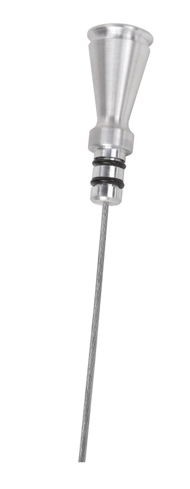 Lokar Flexible and Machined Engine Dipsticks ED-5000ESB Oil Dipstick, Flexible, Driver Side Block Entry, Billet Aluminum, Brite Anodized, Chevy, Small Block, Each