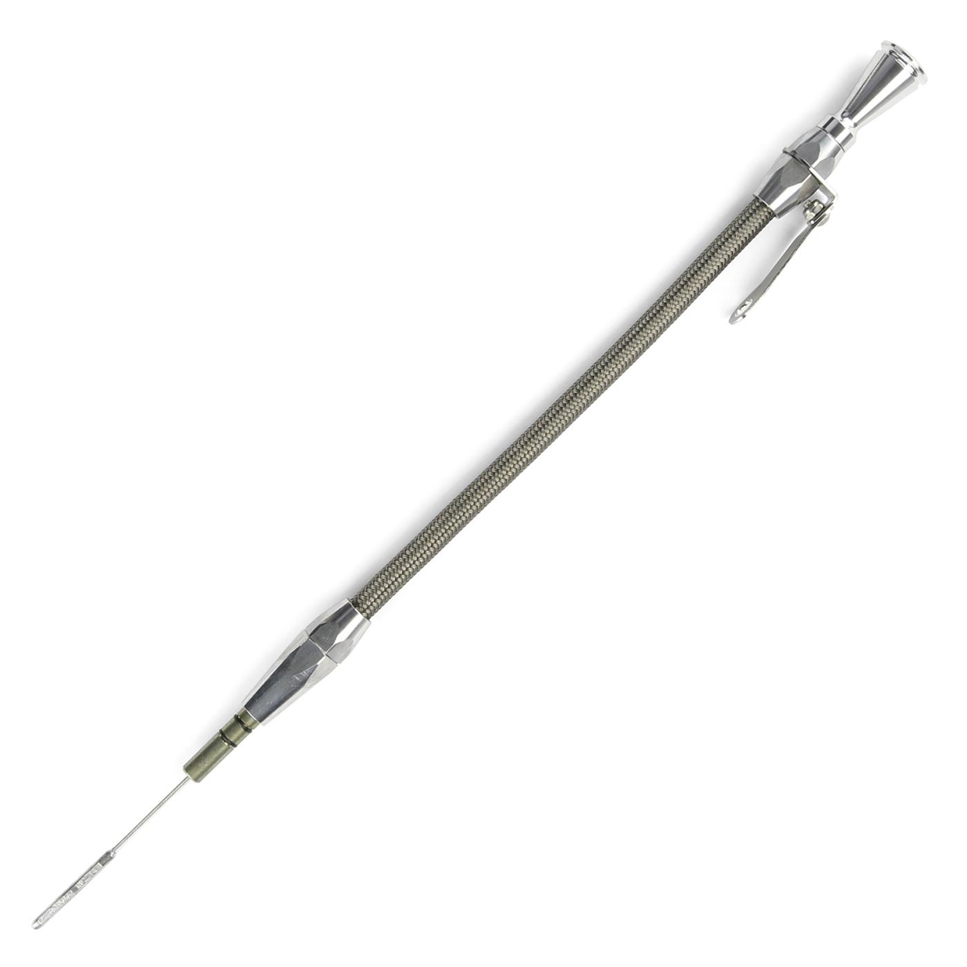 Lokar Flexible and Machined Engine Dipsticks ED-5026 Oil Dipstick, Flexible, Oil Pan Entry, Billet Aluminum, Brite Anodized, Mopar, Big Block, Each