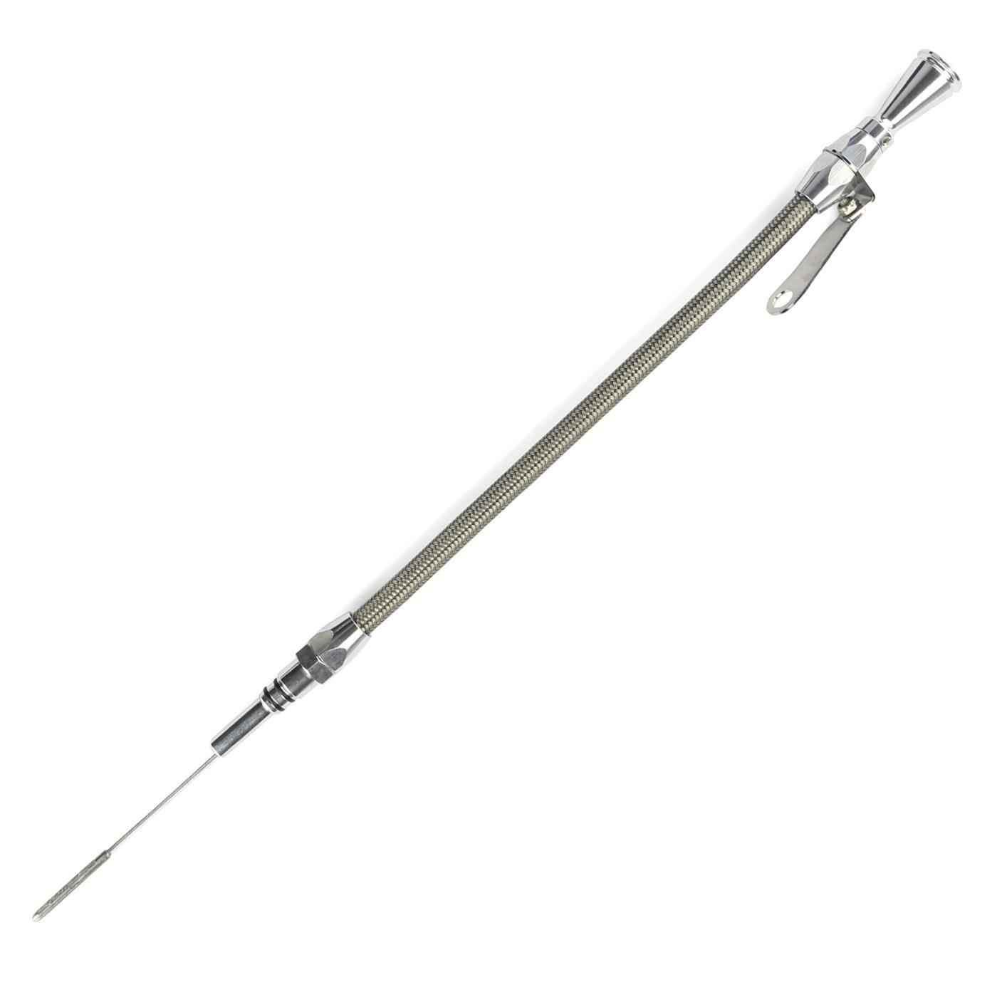 Lokar Flexible and Machined Engine Dipsticks ED-5003 Oil Dipstick, Flexible, Oil Pan Entry, Billet Aluminum, Brite Anodized, Chevy, Big Block, Each