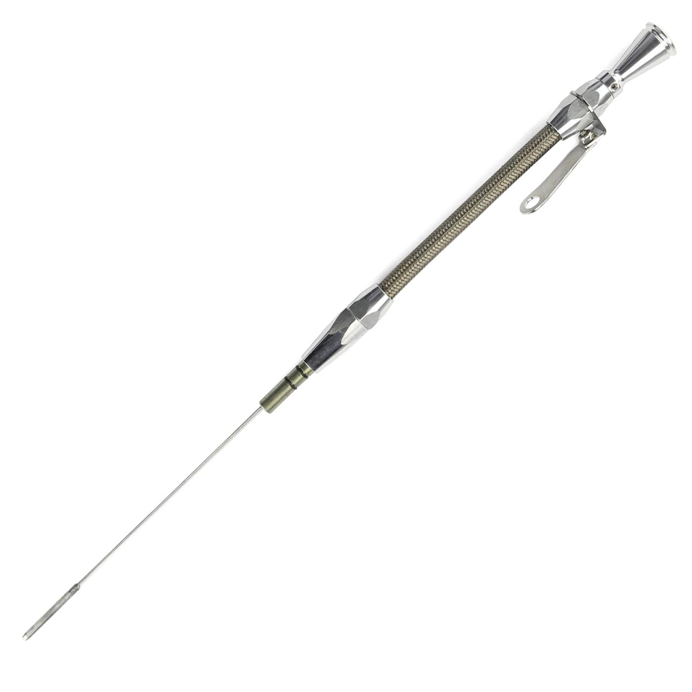 Lokar Flexible and Machined Engine Dipsticks ED-5010 Oil Dipstick, Flexible, Timing Cover Entry, Billet Aluminum, Brite Anodized, Ford, Small Block, Each
