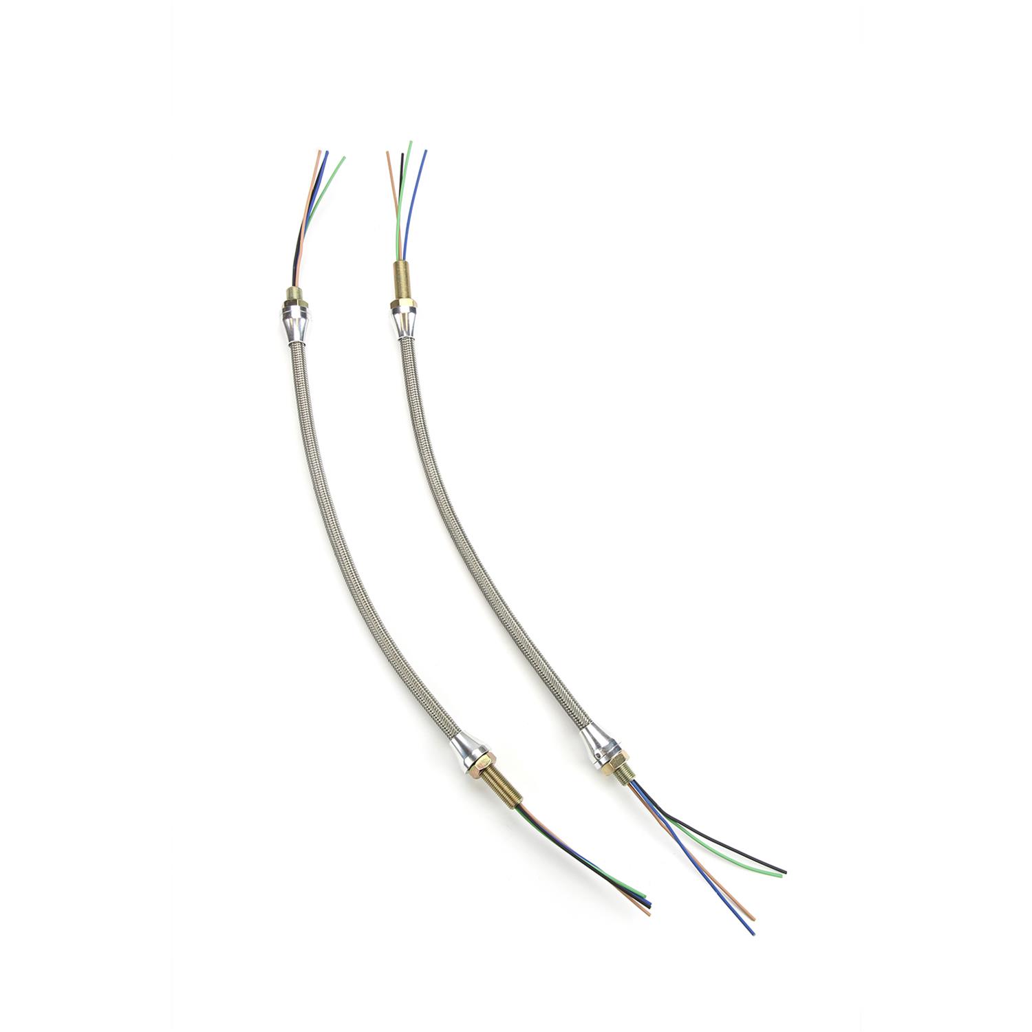Lokar Headlight Wiring Harnesses HL-1900 Covers, Headlights, Braided Stainless Steel, 4-Wire, Pair