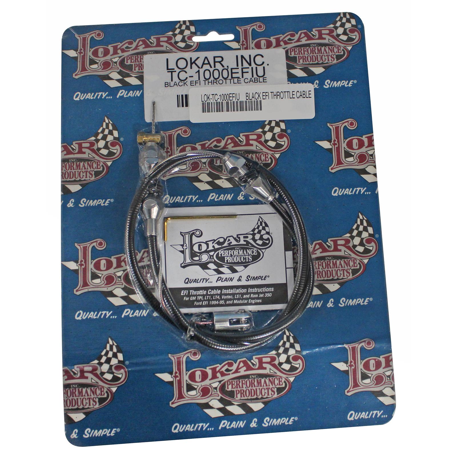 Lokar TC1000EFIU Lokar HiTech Throttle Cables Summit Racing