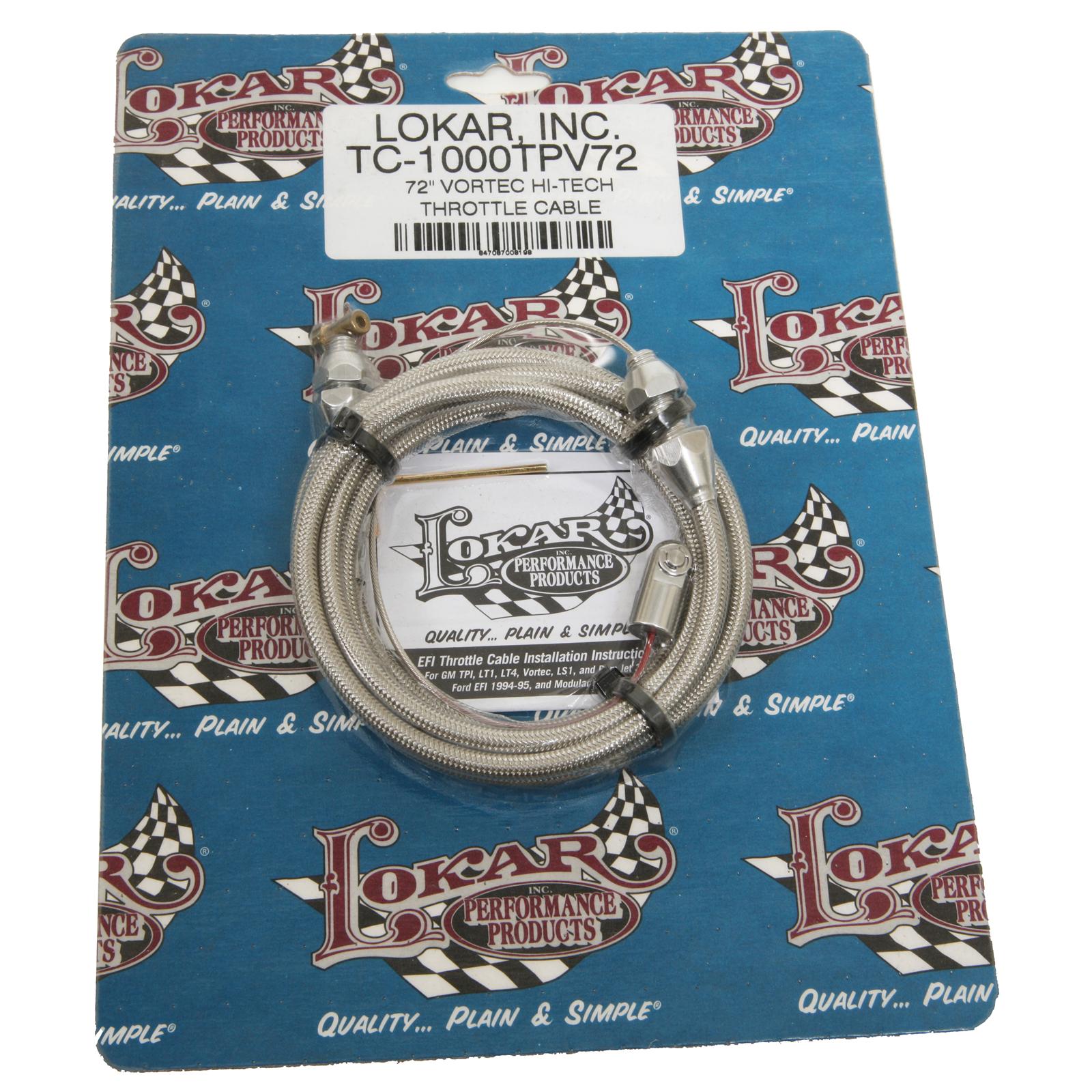 Lokar TC-1000HT72 Hi-Tech Throttle Cable