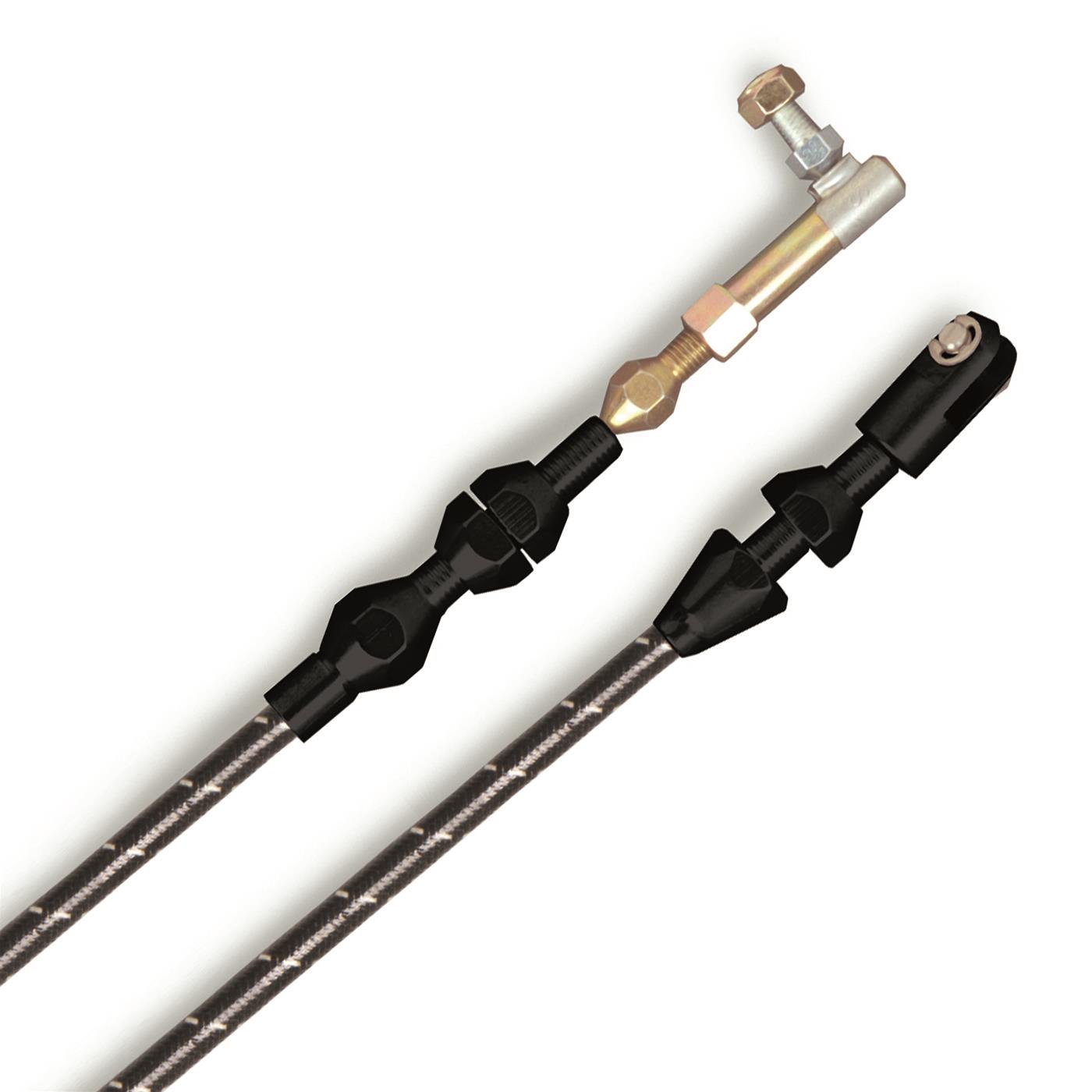 Lokar Vintage Series Throttle Cables VS-1003 Cable, Series, Black w/ White Tracer, Black Fittings, 24 in. Long, Carbureted, Universal, Each thumbnail 2
