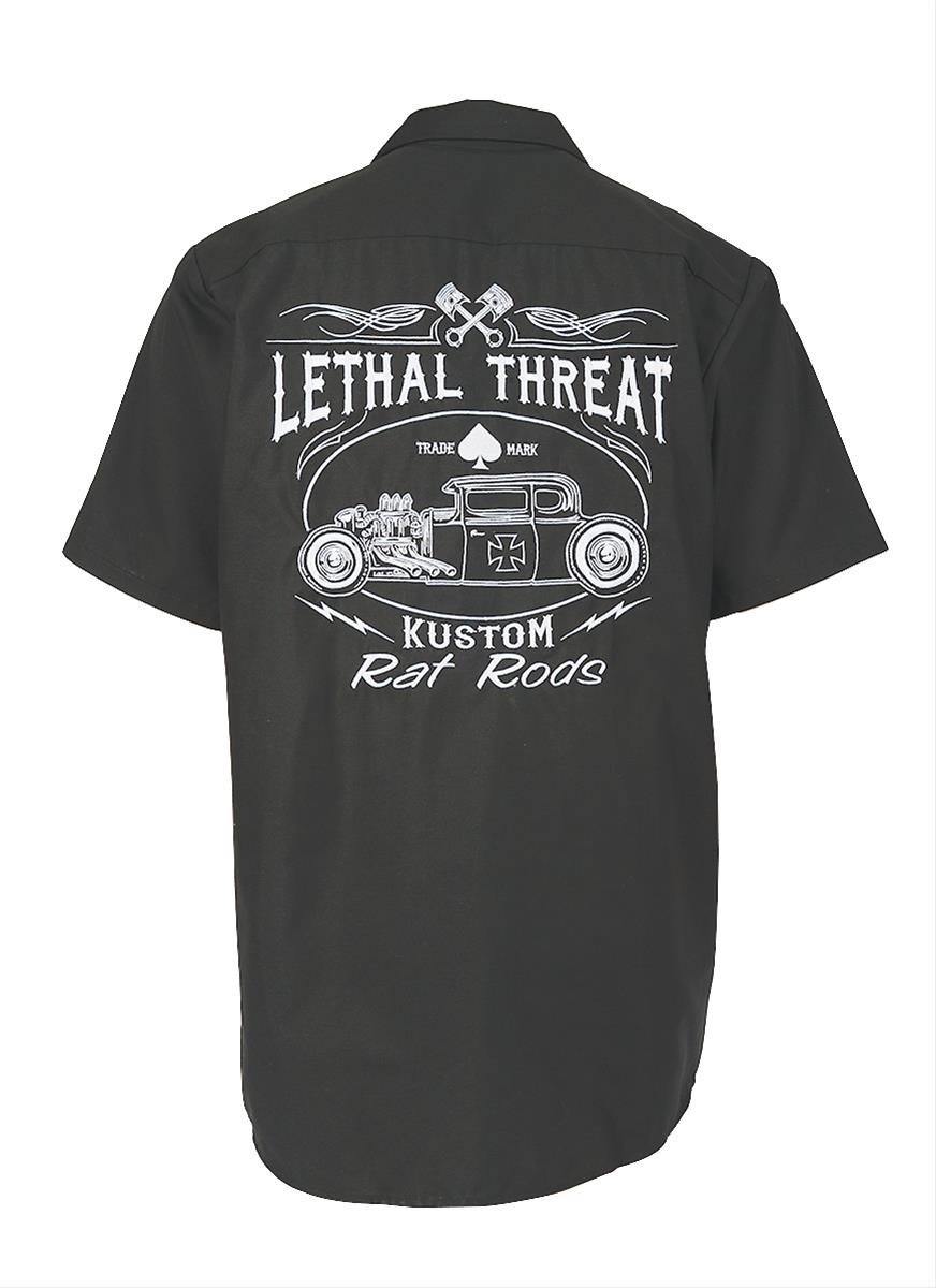 Lethal Threat Kustom Rat Rod Embroidered Work Shirt | Summit Racing