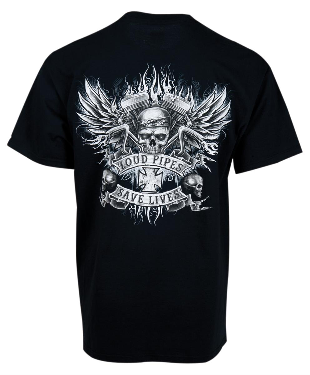 Lethal Threat Loud Pipes Bandana Skull T-Shirt LT20263XXXL - Free ...