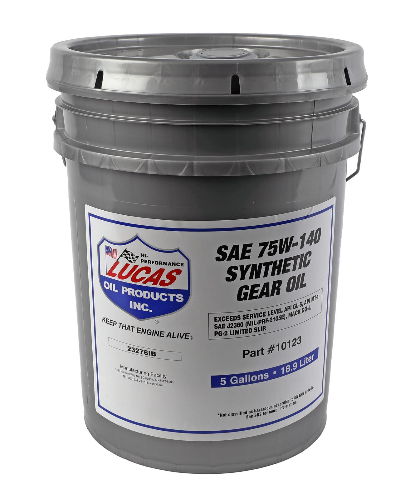 Lucas Oil 10123 Lucas Pure Synthetic Gear Oil | Summit Racing