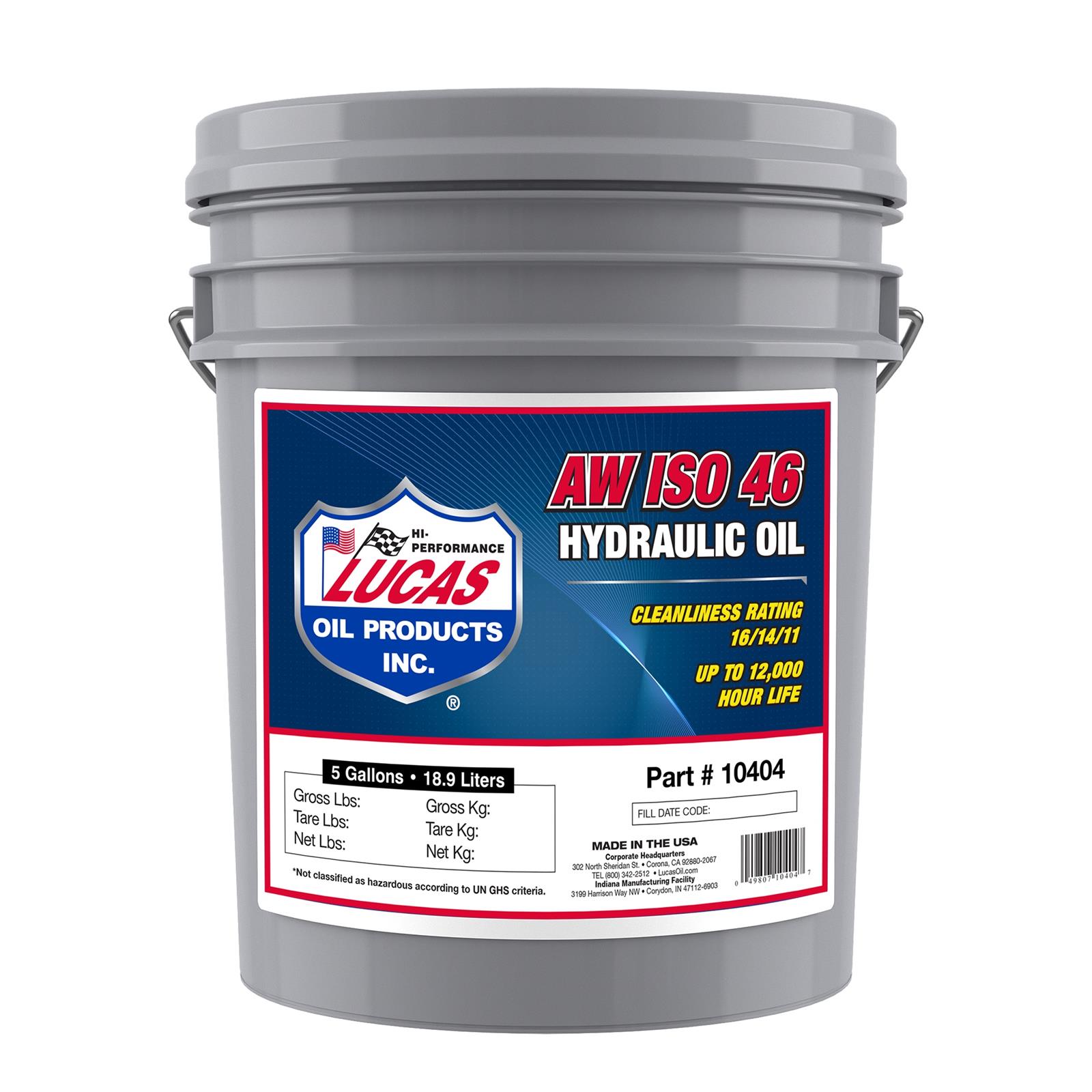 Lucas Oil 10404 Lucas ISO 46 Hydraulic Oil Summit Racing