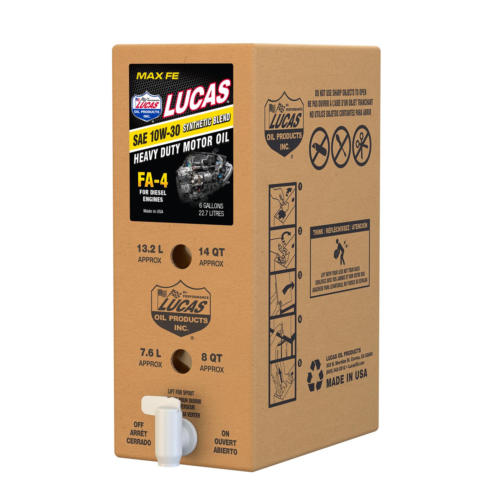 Lucas Oil 10W30 Motor Oil - 6 Gallon Bag in Box