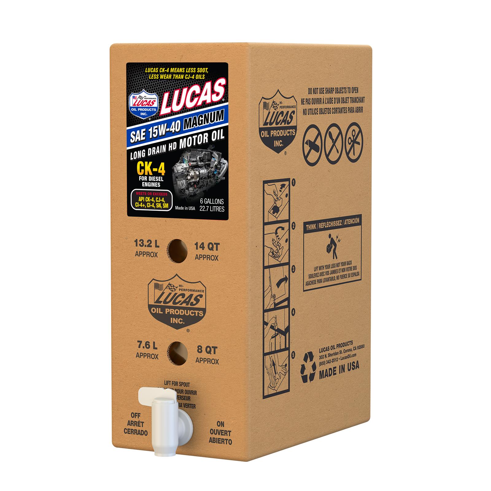 Lucas Oil 18014 Lucas CK-4 Heavy-Duty Diesel Motor Oil | Summit Racing