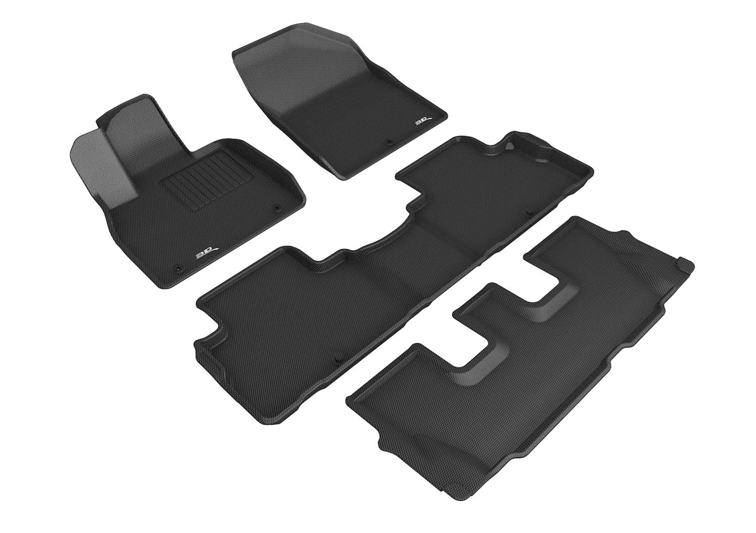 3D MAXpider KAGU 2nd Row Floormats - Black | 2010-2014 Honda Insight (L1HD02321509)