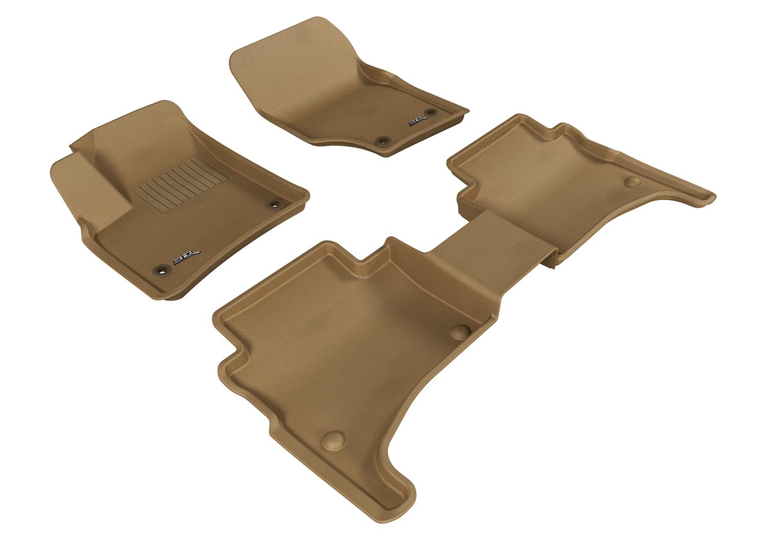 L1NS05722202 Tan 3D MAXpider Second Row Custom Fit Floor Mat for Select Nissan Altima Models Classic Carpet 