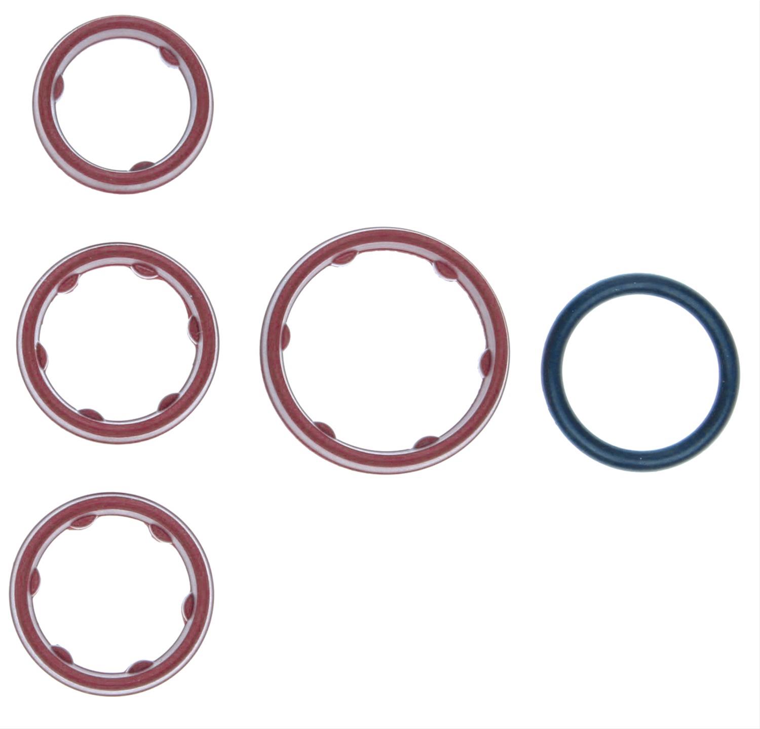 Mahle Original Oil Cooler Gaskets GS33753 Gasket Set, Molded Gasket, Red, Chrysler, Jeep, Ram, Dodge, Set of 5.