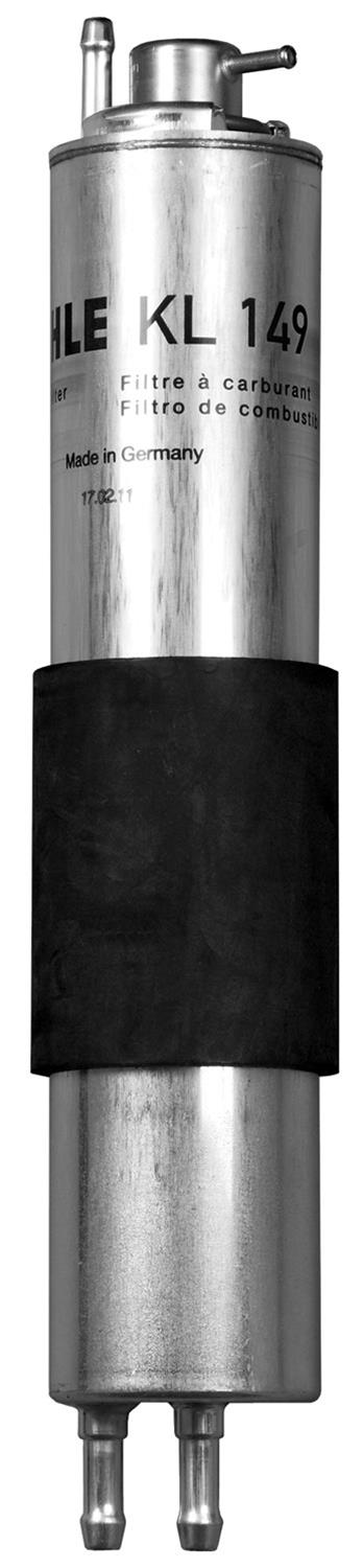 Mahle Original Fuel Filter with Stock Inlet Size KL 149 Filters, Inline, Element, Steel Housing, Natural, BMW, 2.5L, 3.0L, Each