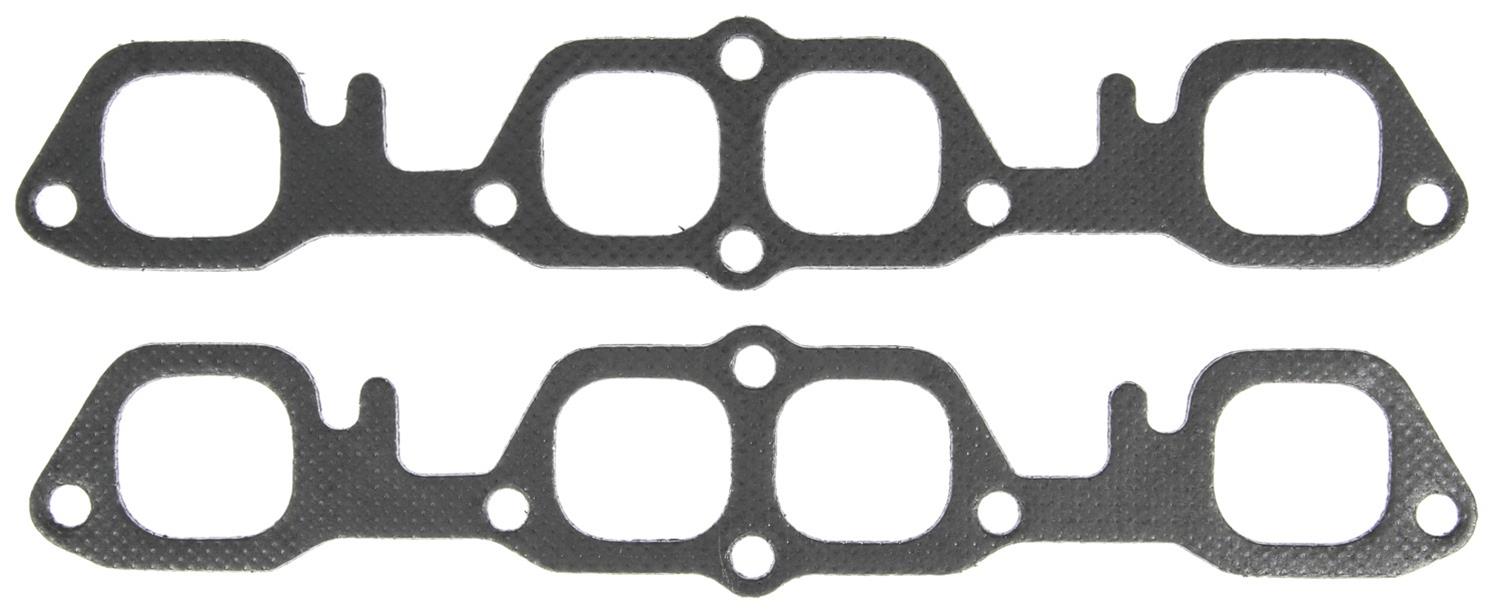 MAHLE Original Header and Exhaust Manifold Gaskets MS19981 CHEVROLET V8 SMALL BLOCK 302, 327, 350, 400 Engines GMCP SB2.2 Mirror Port 8 bolt pattern, Rounded rectangle opening matches cy