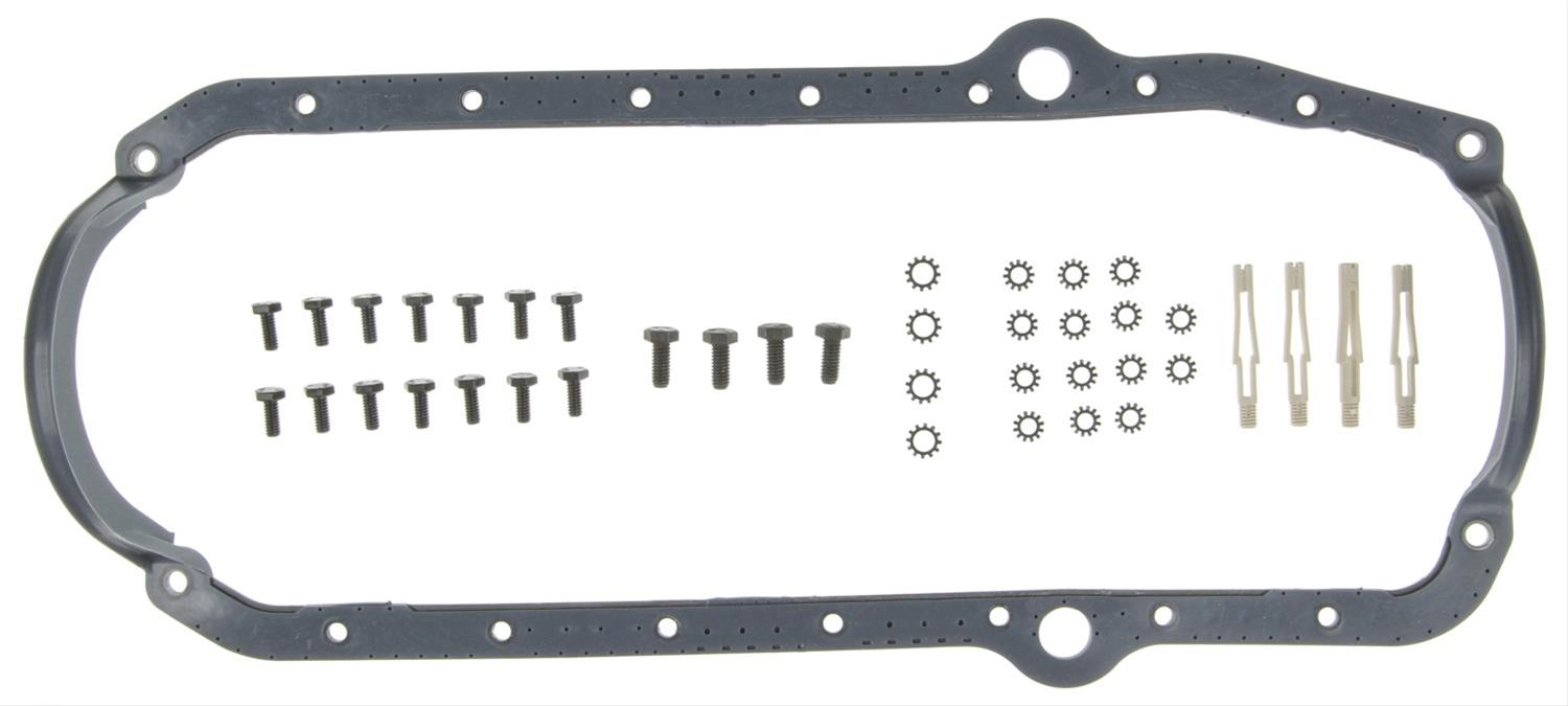 Mahle Original Oil Pan Gaskets OS32457 Gasket, Molded Rubber Compound, Buick, Checker, Chevy, GMC, Oldsmoible, Pontiac, Kit