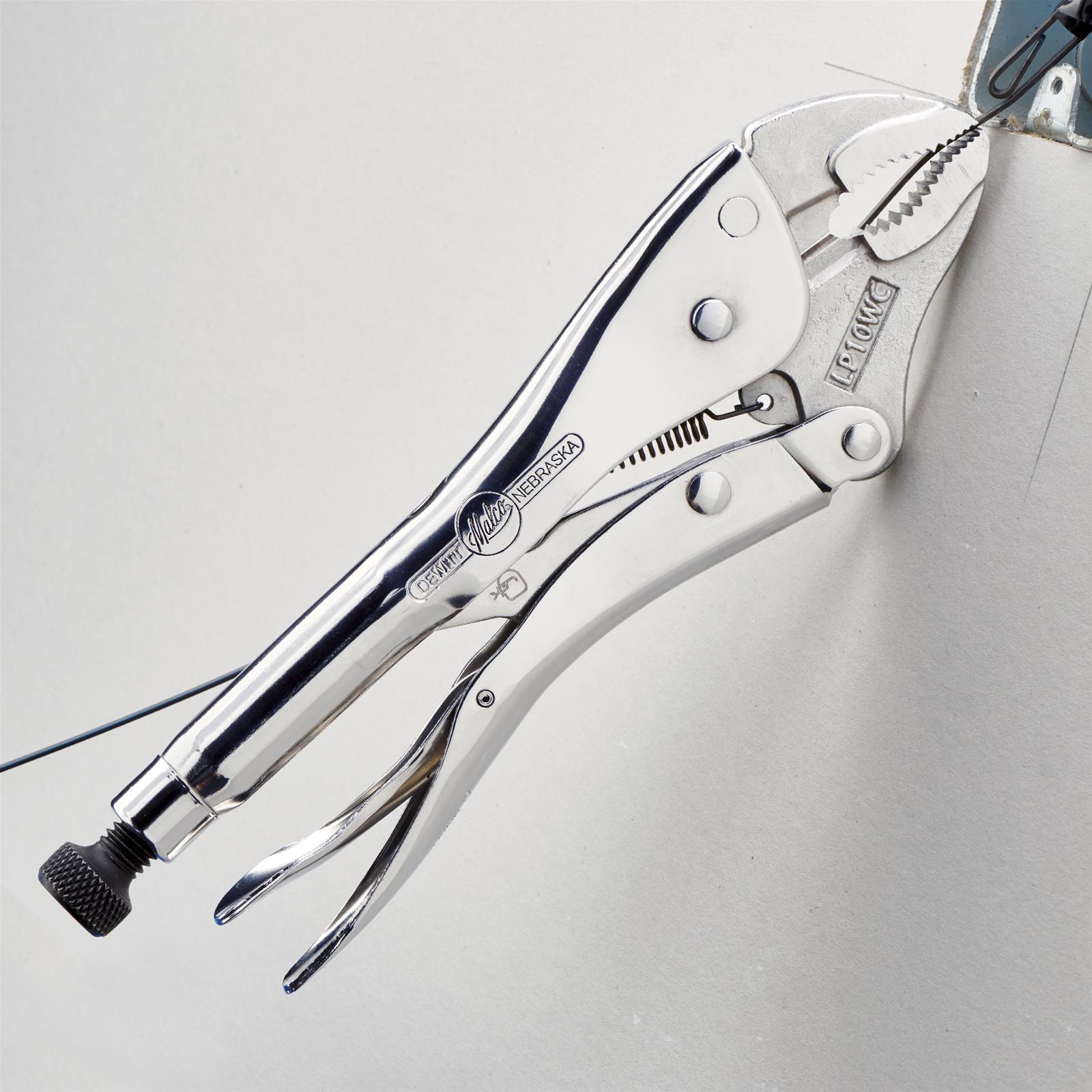 Malco Eagle Grip LP10WC 10-Inch Curved Jaw Locking Pliers With Wire Cutter – Patented PowerRing, Sharp Teeth, American Made