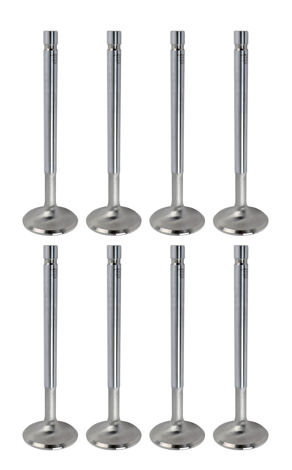 Manley Race Master Valves 11799-8 Valves, Exhaust, Stainless Steel, 1.625 in. Diameter, .3415 in. Stem, 5.165 in. Length, Chevy, Small Black, Each