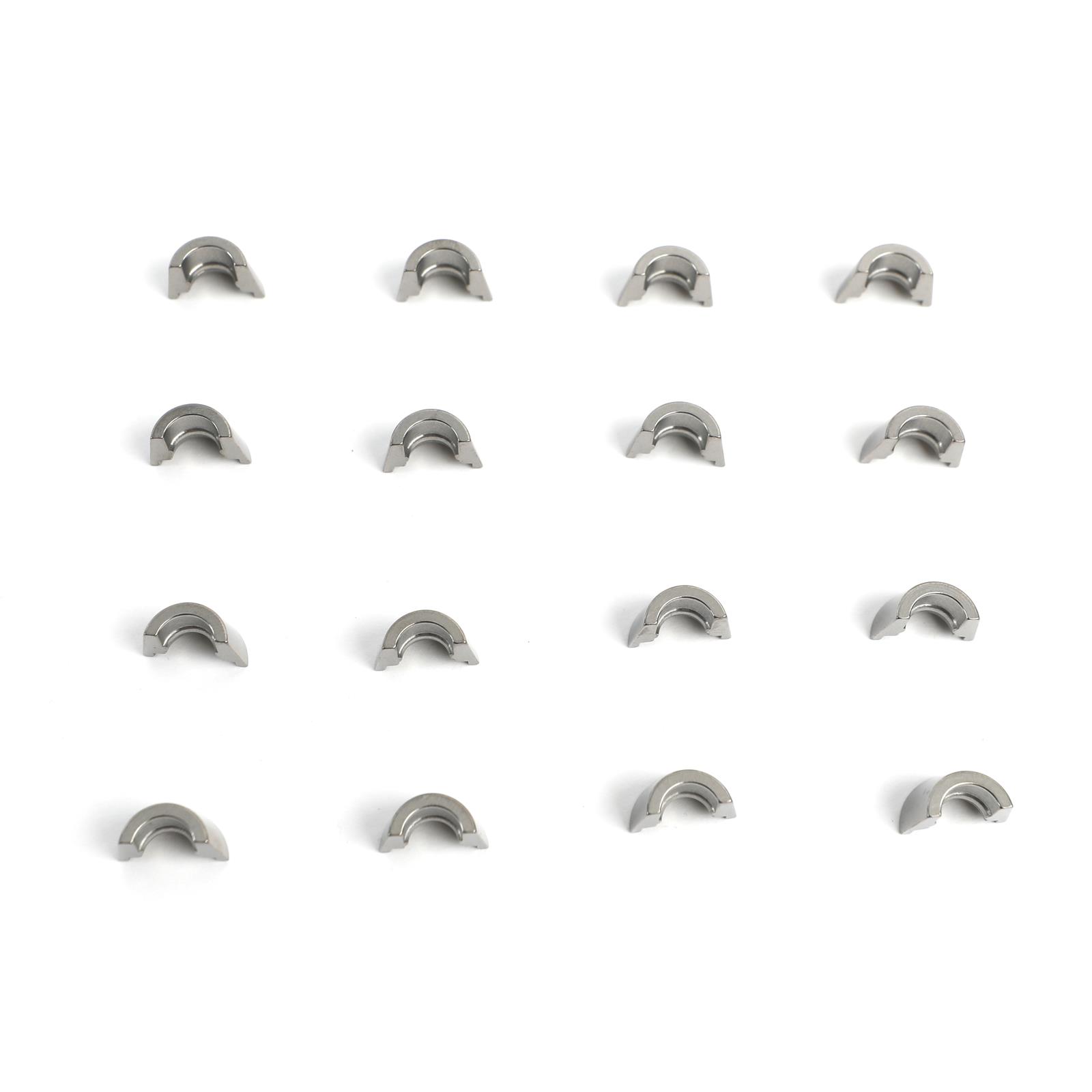 Manley 10 Degree Machined Valve Locks 13151T-8 Lock, Machined, Titanium, Degree, 1-Groove Beadlock, 5/16 in. Stem, Set of 16
