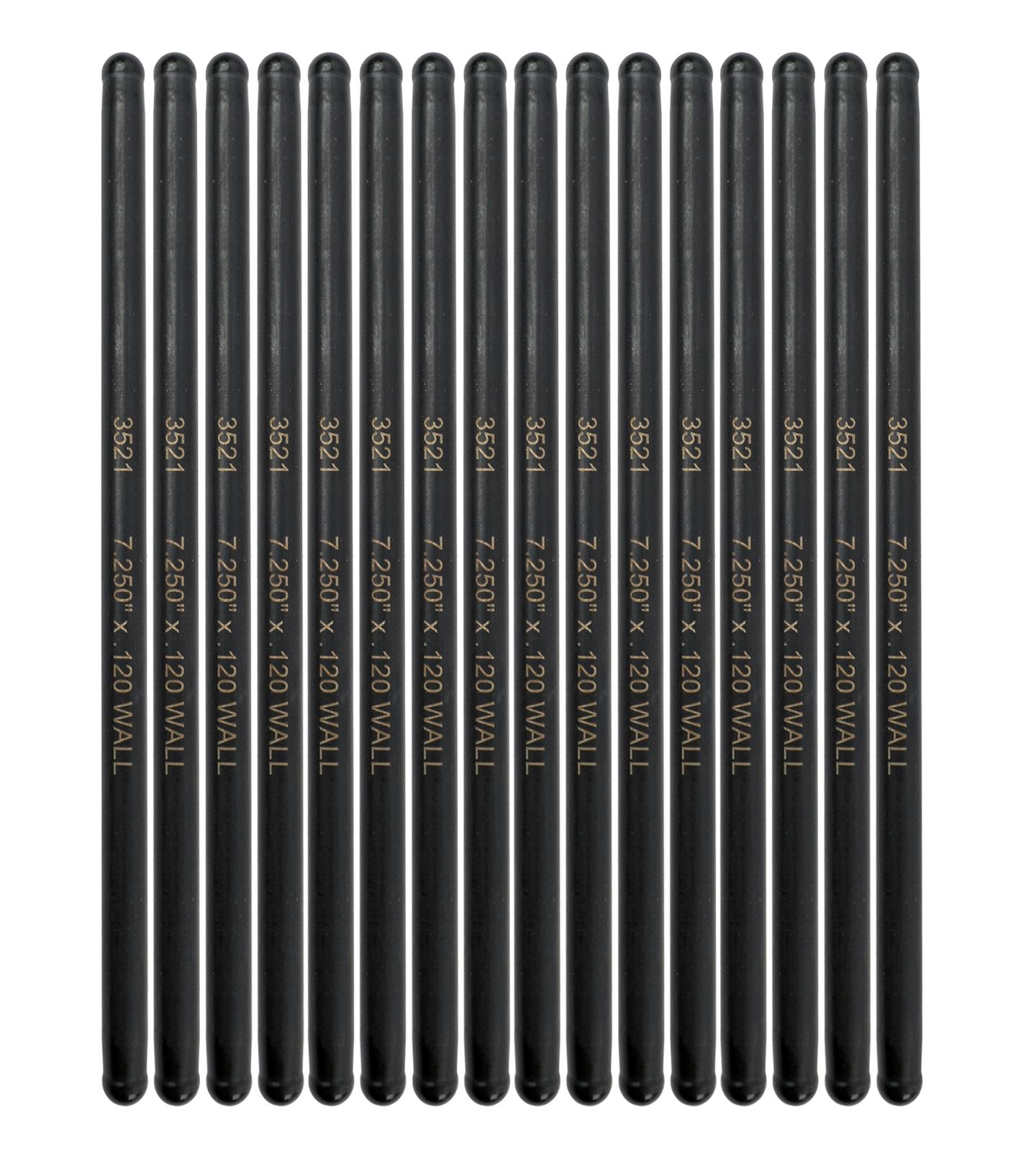 Manley Chromoly Swedged End Pushrods 25224-16 Pushrod, Chromoly, End, 5/16 in. Diameter, 7.250 in. Length, Ball/Ball Ends, Set of 16