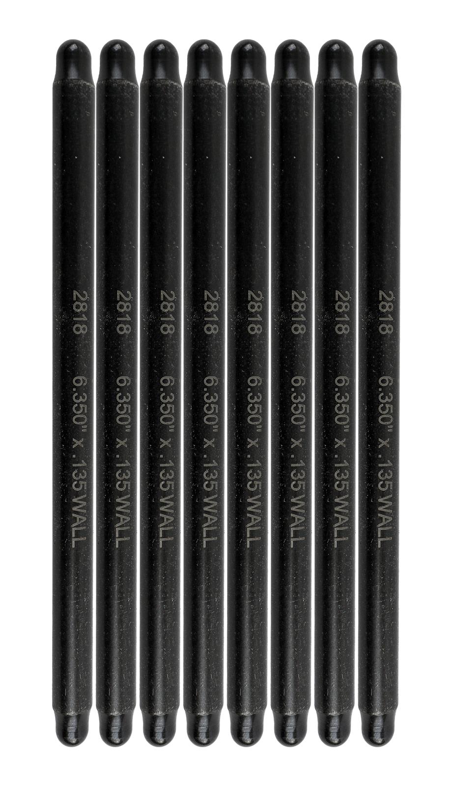 Manley Chromoly Swedged End Pushrods 25306-8 Pushrods, Heat-treated, Chromoly, Ball Tips, 3/8 in. Diameter, 6.350 in. Overall Length, Set of 8 thumbnail 2