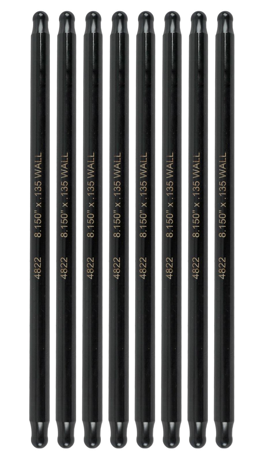Manley Chromoly Swedged End Pushrods 25342-8 Pushrods, Steel, Heat-Treated, 3/8 in. Diameter, 8.150 in. Length, Universal, Set of 8 thumbnail 2