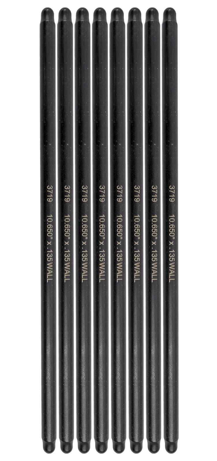 Manley Chromoly Swedged End Pushrods 25392-8 Pushrods, Heat-treated, Chromoly, Ball Tips, 3/8 in. Diameter, 10.650 in. Overall Length, Set of 8 thumbnail 2