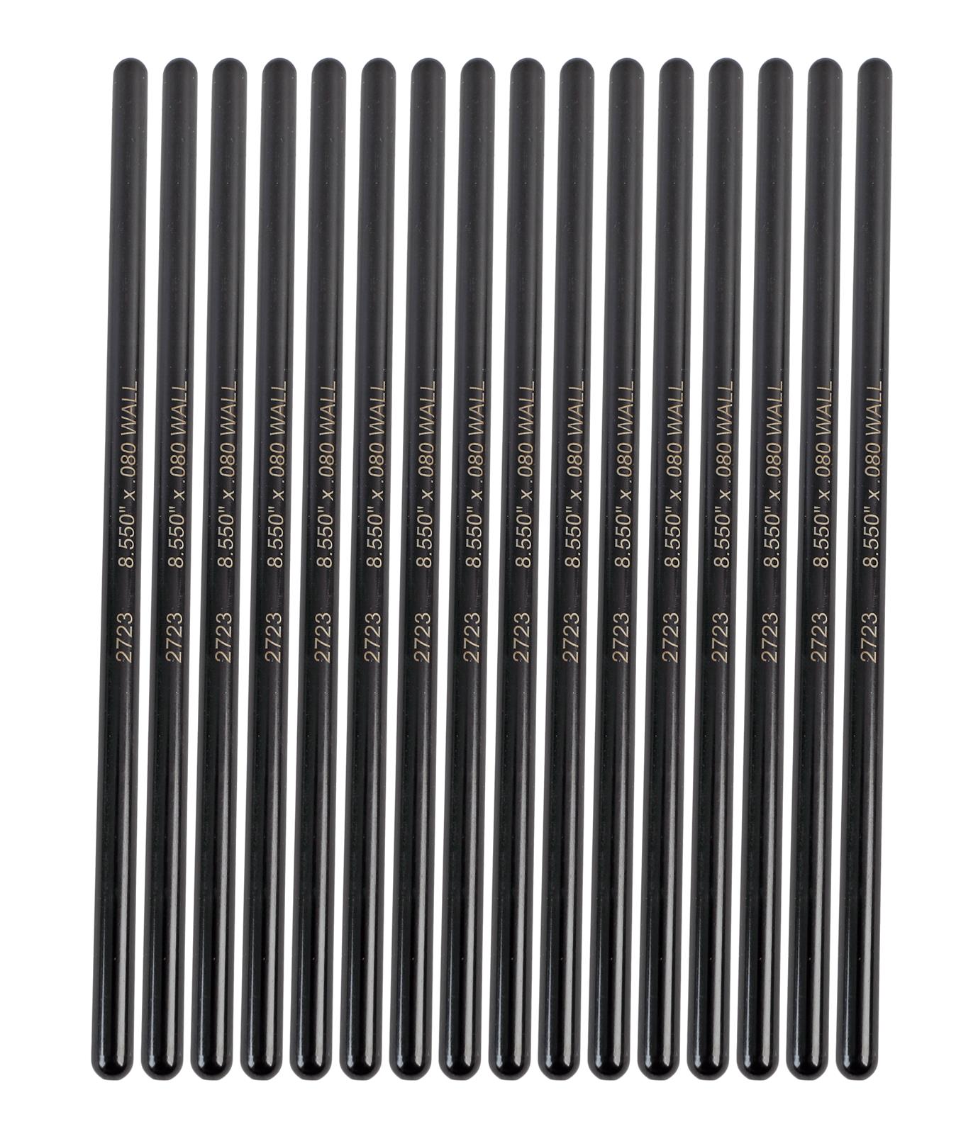 Manley Chromoly Swedged End Pushrods 25710-16 Pushrods, Steel, Heat-Treated, 5/16 in. Diameter, 8.550 in. Length, Universal, Set of 16