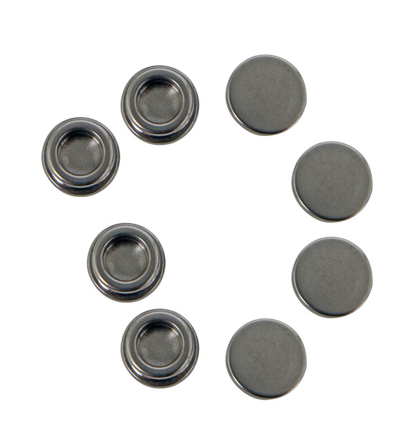 Manley LocCap Wear Caps 42441-8 Lash Caps, Caps, Steel, 0.080 in. Thick, 0.313 in. Valve Stem Diameter, Set of 8