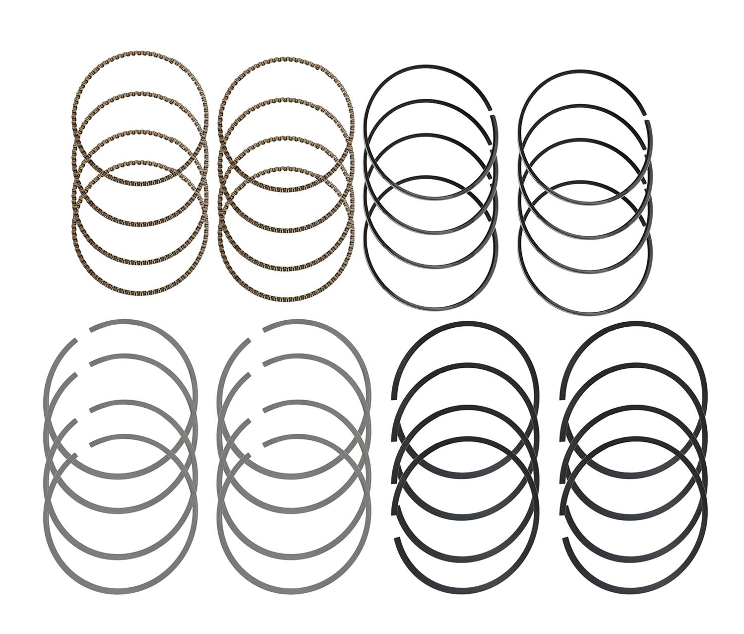Manley Chevrolet LS 5.3L Ring Set 3.780/3.785in 1.2mm 3mm Premium Steel Top Rings