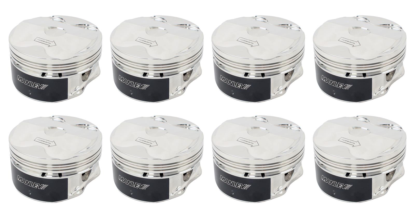 Manley 2018+ Ford Coyote 5.0L 6.75cc Dish 3.672in Bore 12:1 CR 22mm Pin Platinum Ext Duty Pistons