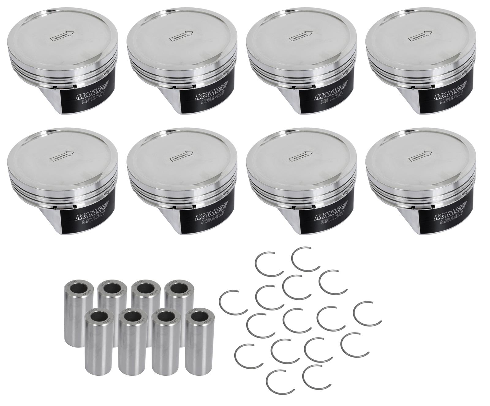 Manley Dodge Hellcat 4.095 Bore -6.5cc 9.5:1 CR Platinum Series Dish Piston Set