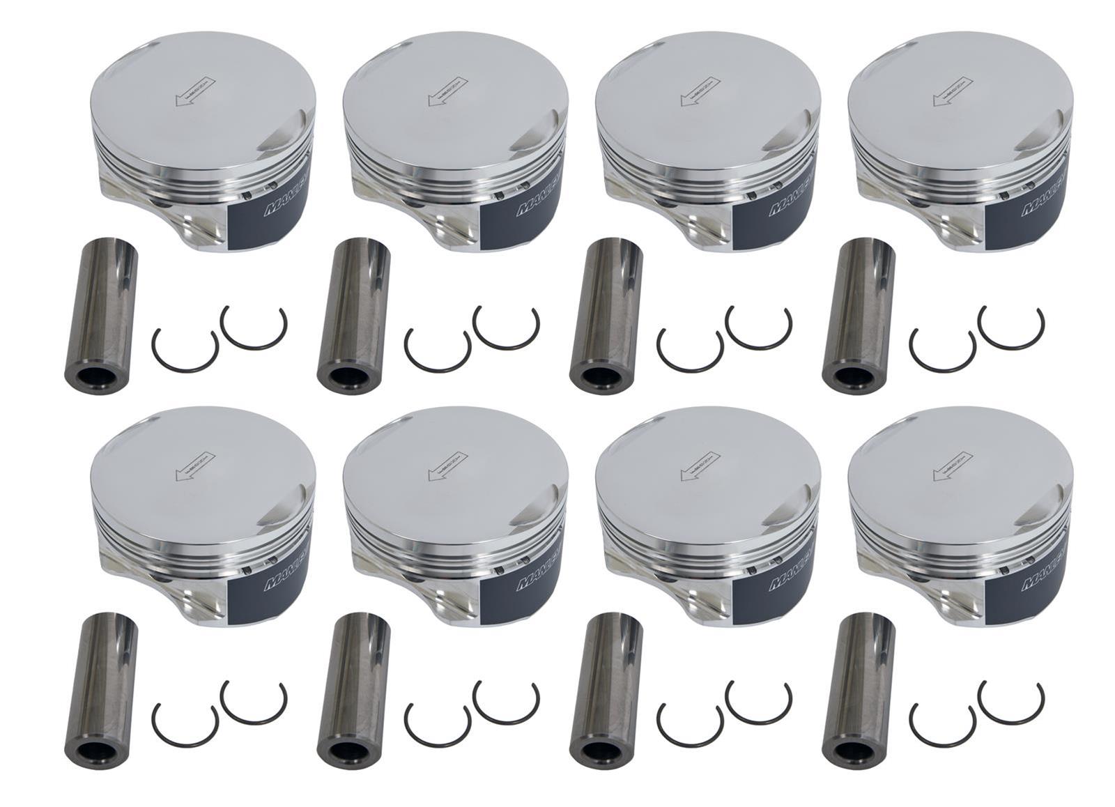 Manley Platinum Series Pistons 598100CE-8 Pistons, Series, Dish, Forged Aluminum, Ford, 5.0L Coyote, Set of 8