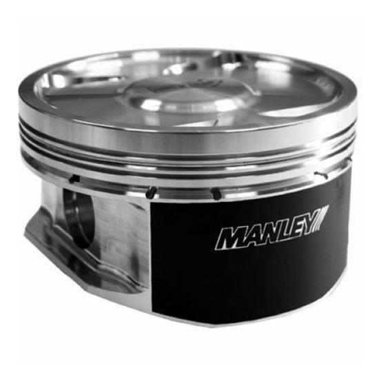 Manley 93-98 Toyota Supra Turbo (2JZGTE) 86.5mm +.5mm Oversized Bore 8.5:1 Dish Piston Set with Ring thumbnail 2