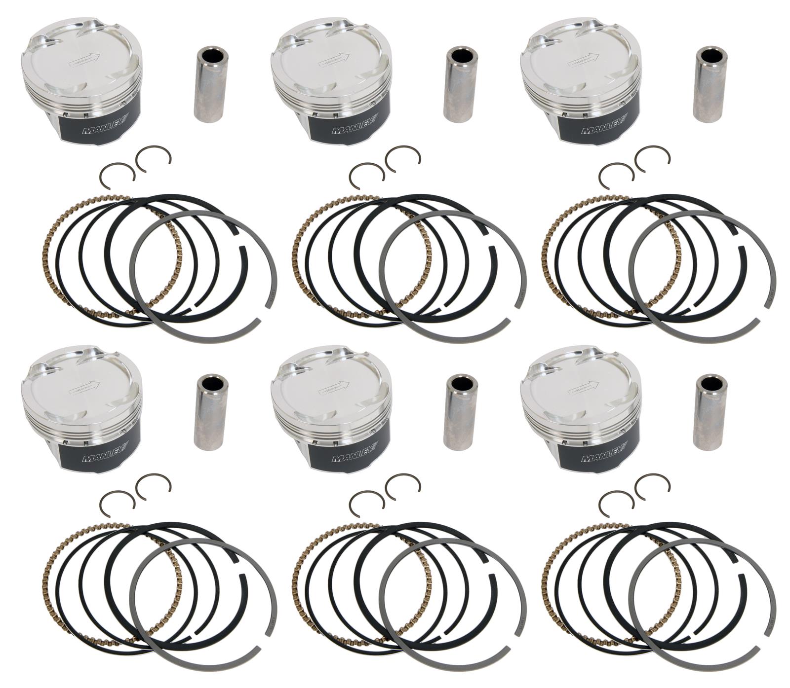 Manley Pistons 629100C-6 Pistons, PIST-TOYOTA SUPRA 2JZGTE DISH