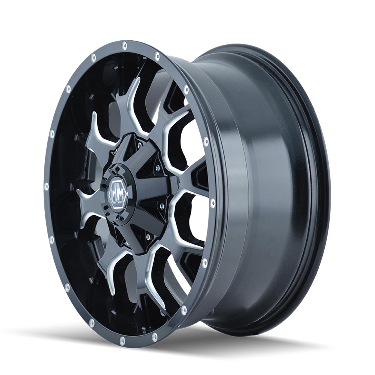 Mayhem Wheels 8015-7714M Mayhem Warrior 8015 Series Gloss Black