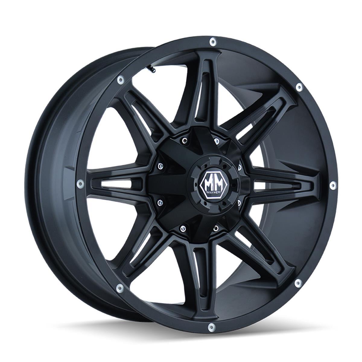 Mayhem 8090 Rampage 20x10 / 8x165.1 BP / -25mm Offset / 130.8mm Hub Matte Black Wheel