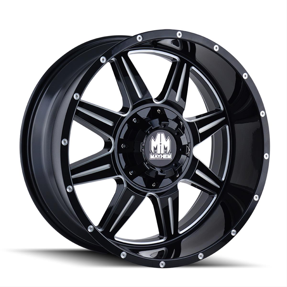 Mayhem Wheels 8100-8937m12 Mayhem Monstir 8100 Series Gloss Black 