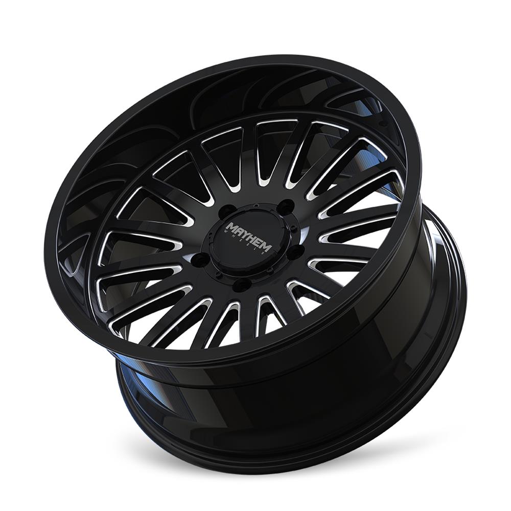 Mayhem Utopia 8114 Gloss Black Wheels with Milled Accents 20x9 MAYHEM UTOPIA GLOSS BLACK/MILLED 20X9 8-180 0MM 124.2MM thumbnail 3