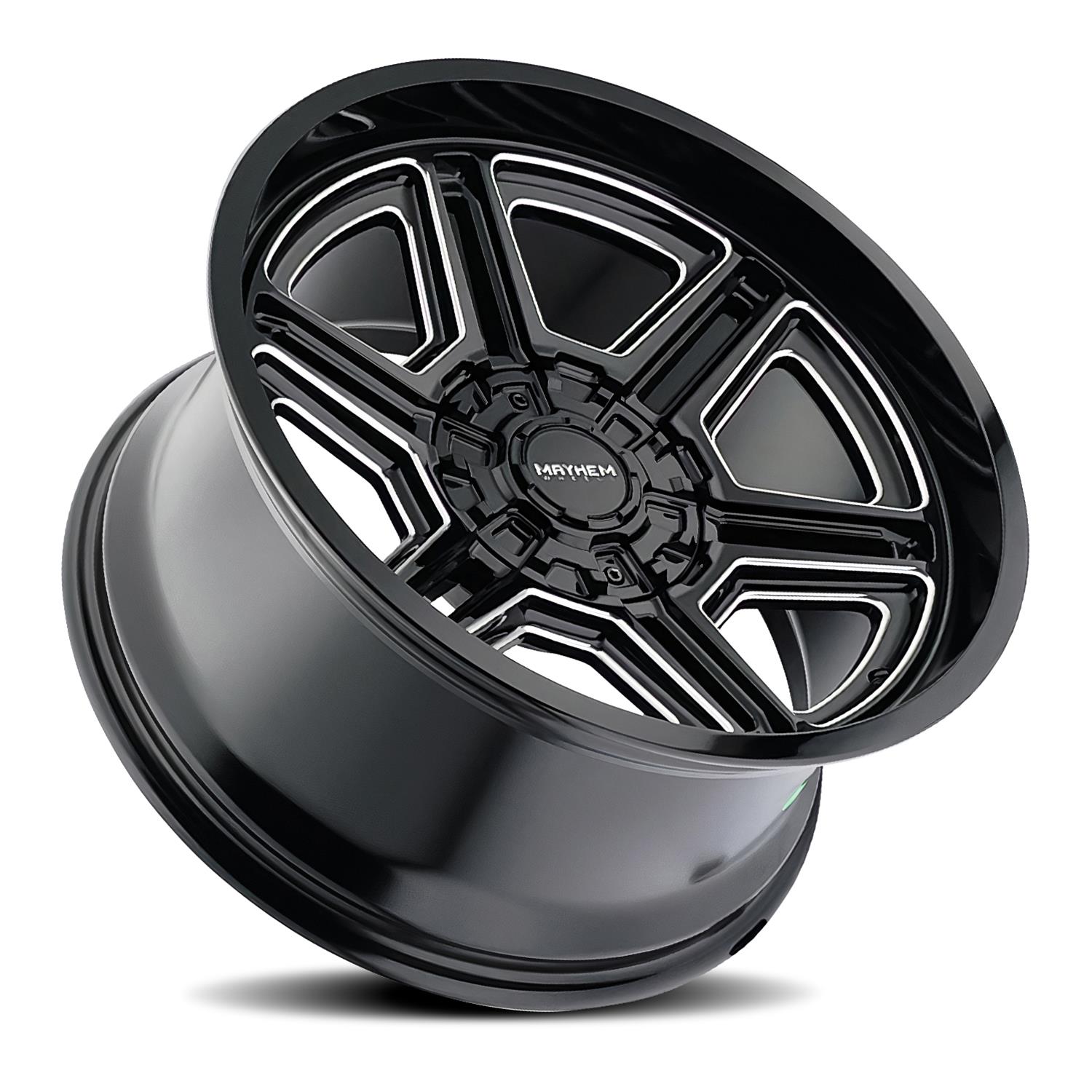 Mayhem Hermosa 8117 Gloss Black Wheels with Milled Accents 20x12 MAYHEM HERMOSA BLACK MILLED 20X12 8-170 -44MM 125.2MM thumbnail 3