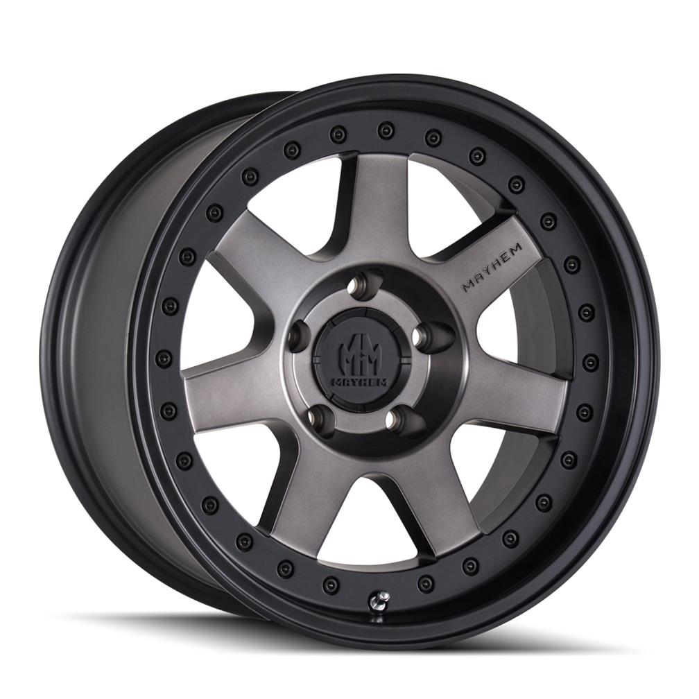 Mayhem Prodigy 8300 Series Matte Black Wheels with Dark Tint Face 20x9 MAYHEM PRODIGY MATTE BLACK W/DARK TINT 20X9 5-150 0MM 110MM