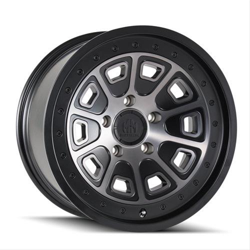 Mayhem Flat Iron 8301 Series Matte Black Wheels with Dark Tint Face 17x9 Wheels, (8301) W/ 17X9 5-114.3 -6Mm 72.6Mm