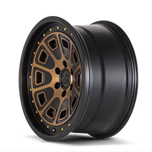 Mayhem Flat Iron 8301 Series Matte Black Wheels with Bronze Tint Face 20x9 Wheels, (8301) W/ Brozne 20X9 6-135 0Mm 87.1Mm thumbnail 2