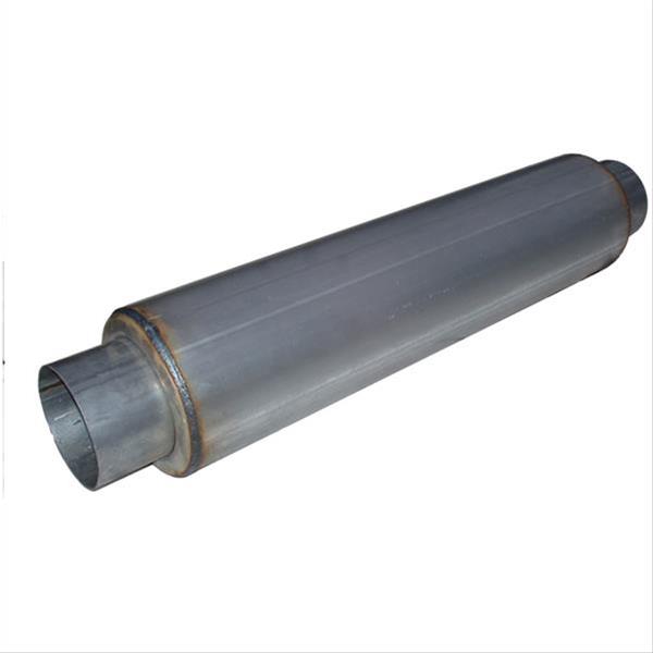 MBRP Installer Series Steel 3 Inch Muffler GP120810 Muffler, 3.00 in. Center Inlet, 2.50 in. Center Outlet, 30.00 in. Overall length, Round, Aluminized Steel, Universal, Each