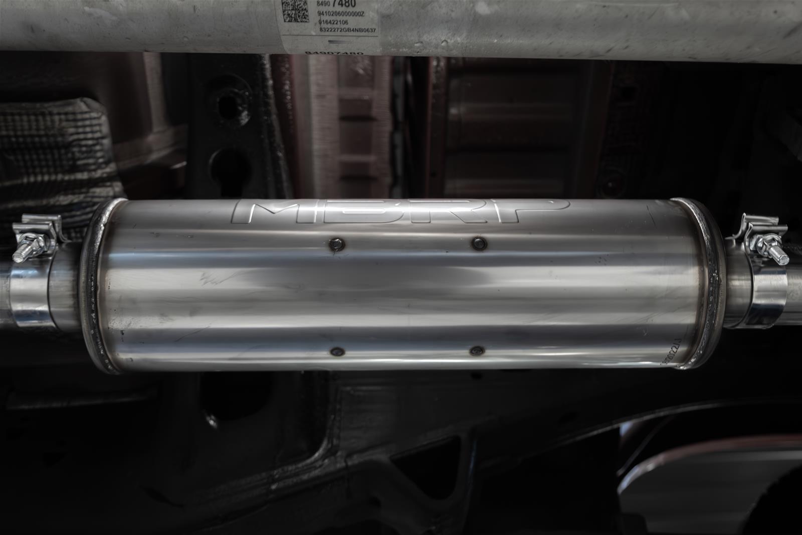 MBRP 2019+ Chevrolet Silverado 1500 / 2019+ GMC Sierra 1500 T304 SS 3in Armor Pro Cat-Back Exhaust thumbnail 9