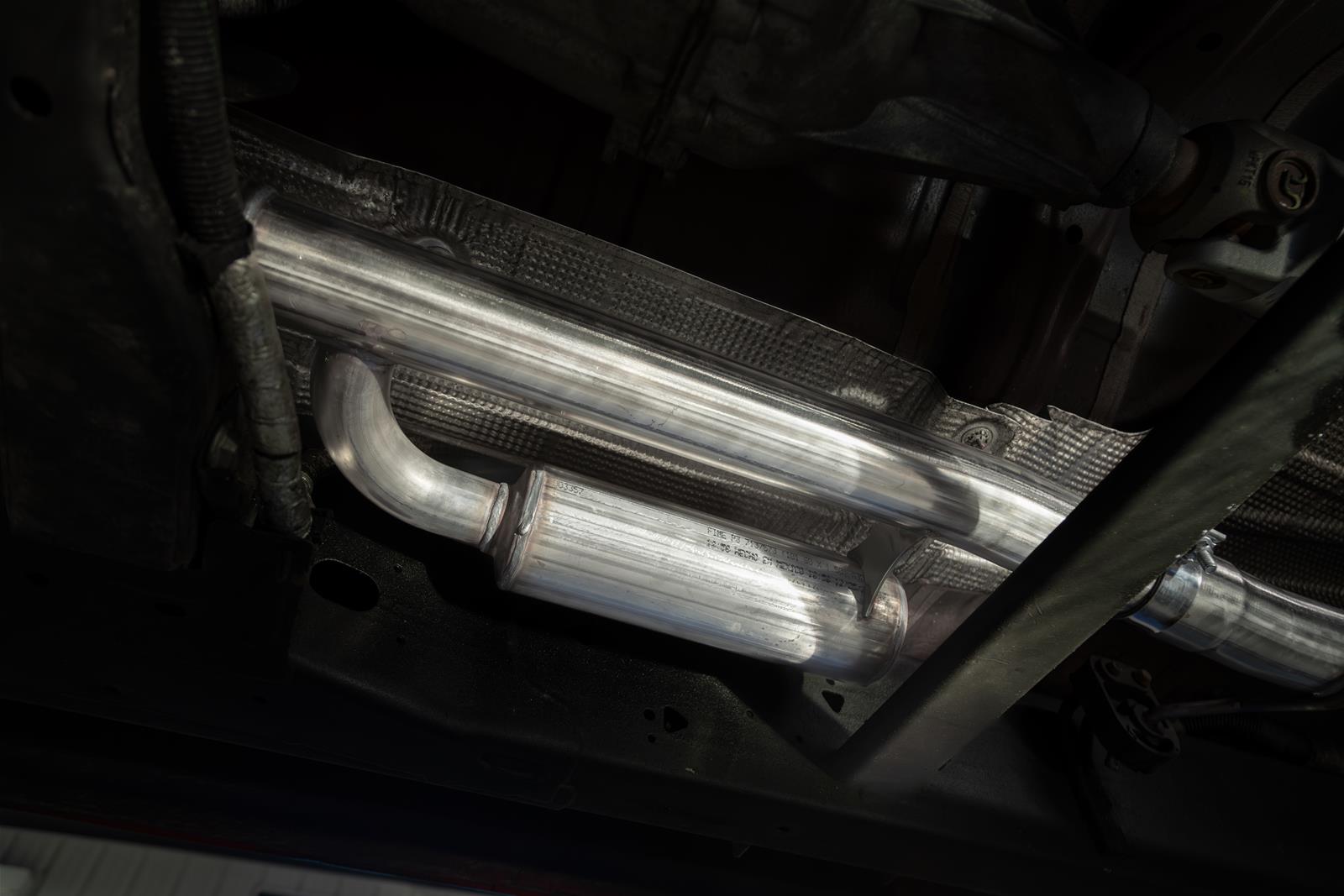 MBRP 2019+ Chevrolet Silverado 1500 / 2019+ GMC Sierra 1500 T304 SS 3in Armor Pro Cat-Back Exhaust thumbnail 6