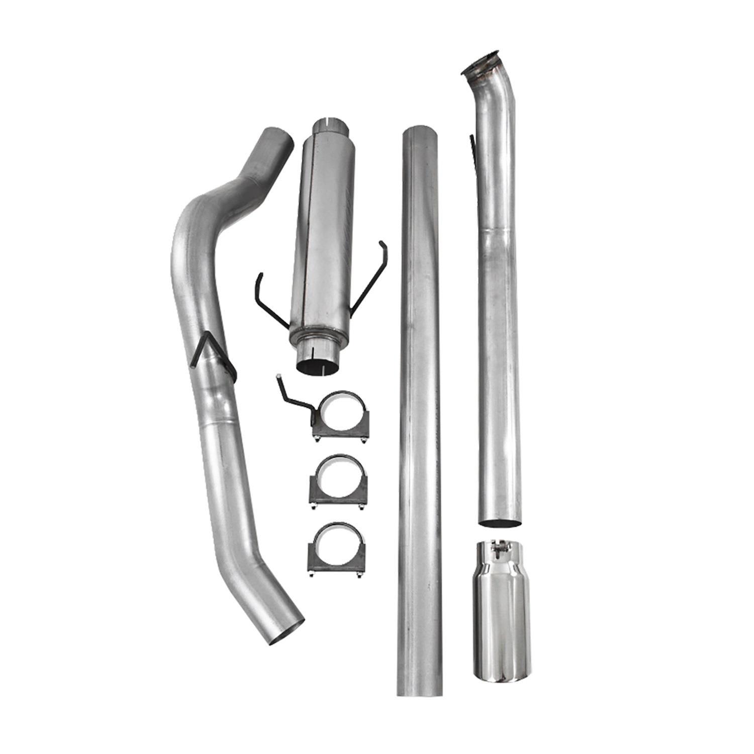 MBRP Installer Series Exhaust Systems for 2003-2004 RAM 2500, 3500 - S6104AL System, Series, Turbo-Back, Steel, Passenger Side Exit, Aluminized, Polished Tip, Dodge, Pickup, Cummins, Kit